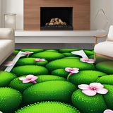 Captivating Multi Hued Flower Design(Green)