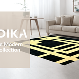 Ultra Soft Area Rug, Non Slip, Stain Resistant, Washable Area Rugs for Living Room, Bedroom, Artistic Dice-Inspired Floor Accent(Beige)