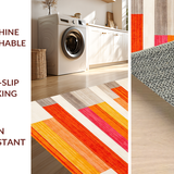 Ultra Soft Area Rug, Non Slip, Stain Resistant, Washable Area Rugs for Living Room, Bedroom, Charming Abstract Soft Touch Visuals(Orange)