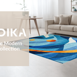 Eclectic Vibrant Abstract Motif(Blue)