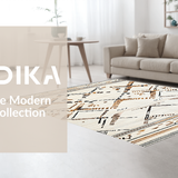 Ultra Soft Area Rug, Non Slip, Stain Resistant, Washable Area Rugs for Living Room, Bedroom, Elegant Neutral Tones Pattern(Beige)