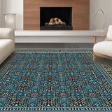Ethnic Blue Toned Geometric Design(Blue)