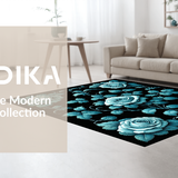 Lush Floral Motif with Depth(Blue)