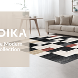 Ultra Soft Area Rug, Non Slip, Stain Resistant, Washable Area Rugs for Living Room, Bedroom, Modern Monochrome Diamond Pattern(Gray)