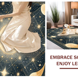 Ultra Soft Area Rug, Non Slip, Stain Resistant, Washable Area Rugs for Living Room, Bedroom, Cosmic Earthy Toned Appeal(Gold)