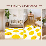 Ultra Soft Area Rug, Non Slip, Stain Resistant, Washable Area Rugs for Living Room, Bedroom, Soft Textured Earth Tone Delight(Yellow)