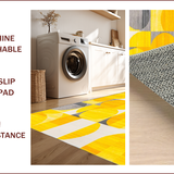 Ultra Soft Area Rug, Non Slip, Stain Resistant, Washable Area Rugs for Living Room, Bedroom, Vibrant Abstract Geometric Delight(Yellow)