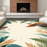 Ultra Soft Area Rug, Non Slip, Stain Resistant, Washable Area Rugs for Living Room, Bedroom, Lively Colorful Animal Print(Orange)