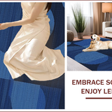 Ultra Soft Area Rug, Non Slip, Stain Resistant, Washable Area Rugs for Living Room, Bedroom, Funky Tiger Design Washable Dining Room Rug(Blue)
