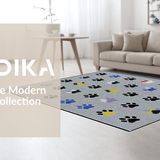 Ultra Soft Area Rug, Non Slip, Stain Resistant, Washable Area Rugs for Living Room, Bedroom, Rustic Cozy Animal Print Accent(Gray)