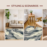 Graphic Zephyr Striped Entry Modern Flair(Beige)