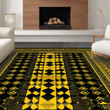Ultra Soft Area Rug, Non Slip, Stain Resistant, Washable Area Rugs for Living Room, Bedroom, Rustic Nature-Inspired Print(Black)