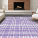 Ultra Soft Area Rug, Non Slip, Stain Resistant, Washable Area Rugs for Living Room, Bedroom, Stylish Colorful Ogee Patterns(Purple)