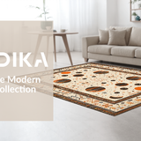 Eclectic Pastel Geometric Shapes(Beige)