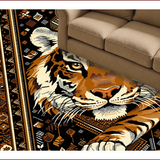 Ultra Soft Area Rug, Non Slip, Stain Resistant, Washable Area Rugs for Living Room, Bedroom, Vibrant Youthful Animal Motif(Brown)