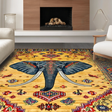 Ultra Soft Area Rug, Non Slip, Stain Resistant, Washable Area Rugs for Living Room, Bedroom, Luxurious Earth Tone Mandala(Yellow)