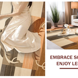 Ultra Soft Area Rug, Non Slip, Stain Resistant, Washable Area Rugs for Living Room, Bedroom, Elegant Nature Motif with Warm Tones(Brown)