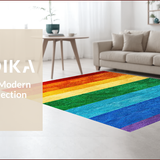Ultra Soft Area Rug, Non Slip, Stain Resistant, Washable Area Rugs for Living Room, Bedroom, Modern Geometric Neutral Living Room Jute Rug(Red)