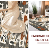 Ultra Soft Area Rug, Non Slip, Stain Resistant, Washable Area Rugs for Living Room, Bedroom, Tribal Earthy Color Fusion(Brown)