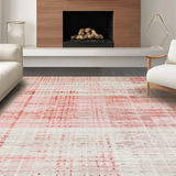 Ultra Soft Area Rug, Non Slip, Stain Resistant, Washable Area Rugs for Living Room, Bedroom, Bow Rug with a Twist, Minimalist Design(Pink)