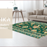 Ultra Soft Area Rug, Non Slip, Stain Resistant, Washable Area Rugs for Living Room, Bedroom, Boho Vintage Oriental(Green)