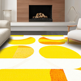 Ultra Soft Area Rug, Non Slip, Stain Resistant, Washable Area Rugs for Living Room, Bedroom, Vibrant Abstract Color Palette(Yellow)
