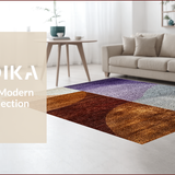 Ultra Soft Area Rug, Non Slip, Stain Resistant, Washable Area Rugs for Living Room, Bedroom, Abstract Earth Tone Living Room Washable Rug(Brown)