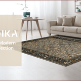 Ultra Soft Area Rug, Non Slip, Stain Resistant, Washable Area Rugs for Living Room, Bedroom, Rustic Forest Wildlife Imagery(Gray)