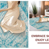 Artful Blue Gray Abstract Composition(Beige)