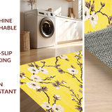Ultra Soft Area Rug, Non Slip, Stain Resistant, Washable Area Rugs for Living Room, Bedroom, Warm Elegant Outdoor Aesthetic(Yellow)