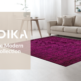 Ultra Soft Area Rug, Non Slip, Stain Resistant, Washable Area Rugs for Living Room, Bedroom, Vibrant Playful Graphic Design(Pink)