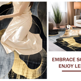 Chic Modern Abstract Contrast(Black)