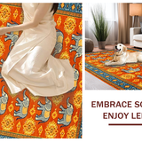 Ultra Soft Area Rug, Non Slip, Stain Resistant, Washable Area Rugs for Living Room, Bedroom, Chic Nature-Inspired Entrance Accent(Orange)