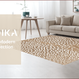 Ultra Soft Area Rug, Non Slip, Stain Resistant, Washable Area Rugs for Living Room, Bedroom, Tufted Wool Entryway Rug for Minimalist Decor(Beige)