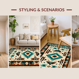 Stylish Warm Toned Geometric Arrangement(Blue)