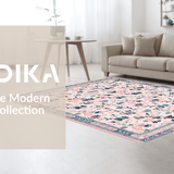 Ultra Soft Area Rug, Non Slip, Stain Resistant, Washable Area Rugs for Living Room, Bedroom, Vibrant Butterfly Accent Style(Pink)