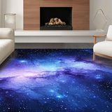 Ultra Soft Area Rug, Non Slip, Stain Resistant, Washable Area Rugs for Living Room, Bedroom, Ethereal Night Sky Aesthetic(Blue)