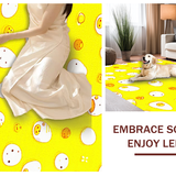 Ultra Soft Area Rug, Non Slip, Stain Resistant, Washable Area Rugs for Living Room, Bedroom, Whimsical Yellow and White Palette(Yellow)