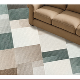 Ultra Soft Area Rug, Non Slip, Stain Resistant, Washable Area Rugs for Living Room, Bedroom, modern patchwork cotton washable(Beige)