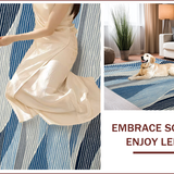 Ultra Soft Area Rug, Non Slip, Stain Resistant, Washable Area Rugs for Living Room, Bedroom, Chic Minimalist Abstract Aesthetic(Blue)