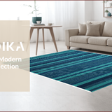 Ultra Soft Area Rug, Non Slip, Stain Resistant, Washable Area Rugs for Living Room, Bedroom, Boho Chic Distressed(Blue)