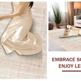 Ultra Soft Area Rug, Non Slip, Stain Resistant, Washable Area Rugs for Living Room, Bedroom, Cute Playroom Decor(Pink)