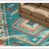 Eclectic Earthy Geometric Arrangement(Blue)