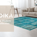 Ultra Soft Area Rug, Non Slip, Stain Resistant, Washable Area Rugs for Living Room, Bedroom, Teal Abstract Area Rug, Non-Slip(Blue)