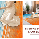 Ultra Soft Area Rug, Non Slip, Stain Resistant, Washable Area Rugs for Living Room, Bedroom, Artistic Transitioning Color Palette(Orange)
