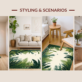 Ultra Soft Area Rug, Non Slip, Stain Resistant, Washable Area Rugs for Living Room, Bedroom, Vivid Animal Artful Display(Green)