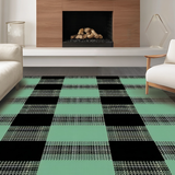 Ultra Soft Area Rug, Non Slip, Stain Resistant, Washable Area Rugs for Living Room, Bedroom, Timeless Farmhouse Plaid Appeal(Gray)
