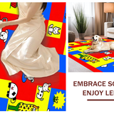 Ultra Soft Area Rug, Non Slip, Stain Resistant, Washable Area Rugs for Living Room, Bedroom, Interactive Seasonal Learning Design(Yellow)
