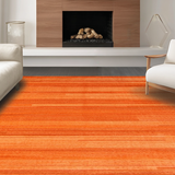 Ultra Soft Area Rug, Non Slip, Stain Resistant, Washable Area Rugs for Living Room, Bedroom, Chic Terracotta Textured Runner(Orange)