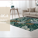 Ultra Soft Area Rug, Non Slip, Stain Resistant, Washable Area Rugs for Living Room, Bedroom, Jungle Print Nursery(Green) - ODIKA